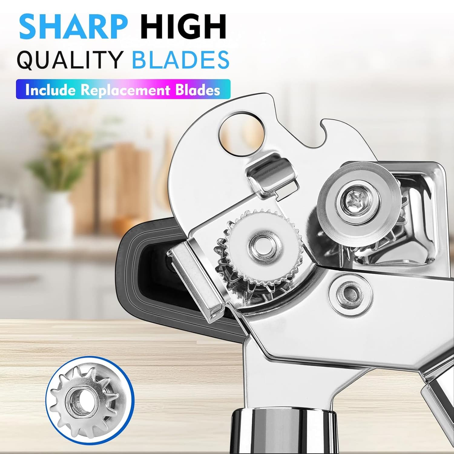 Can Opener Manual Heavy Duty Multifunctional with Magnet Lift view 4